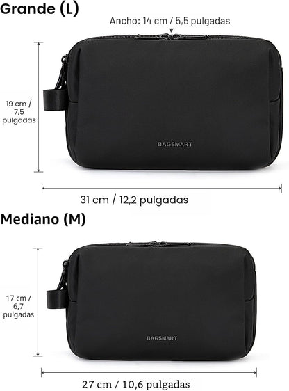 BAGSMART - Bolsa de aseo para hombres, organizador de viaje, kit Do...