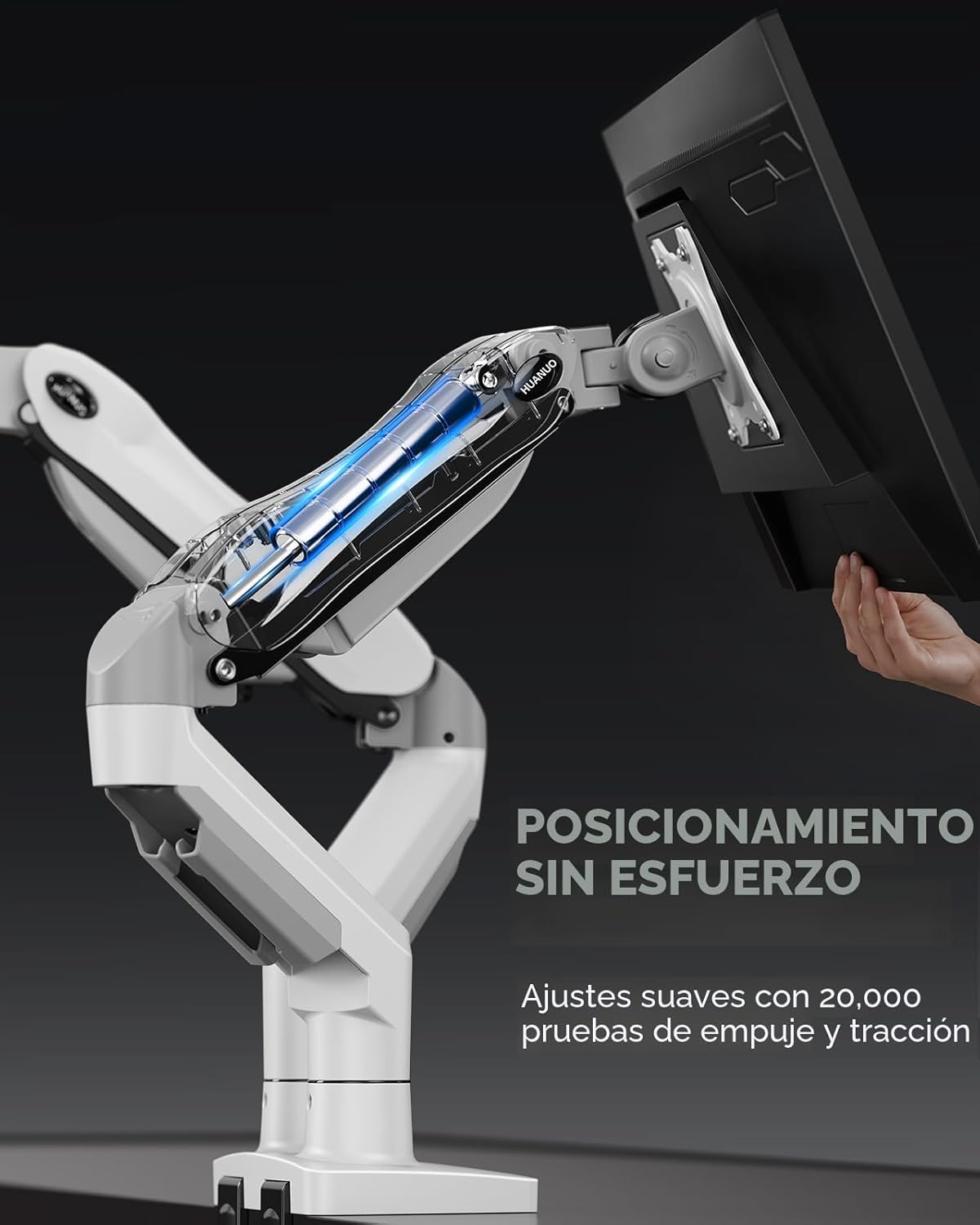 HUANUO Soporte para Monitor Dual - Soporte de Escritorio para Monit...