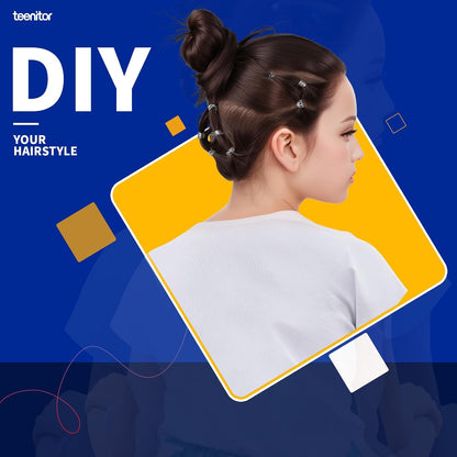 Teenitor - Bandas elásticas transparentes para el cabello, caja con...