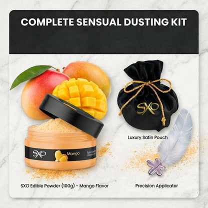SXO Gourmet - Polvo corporal comestible con sabor a mango para pare...