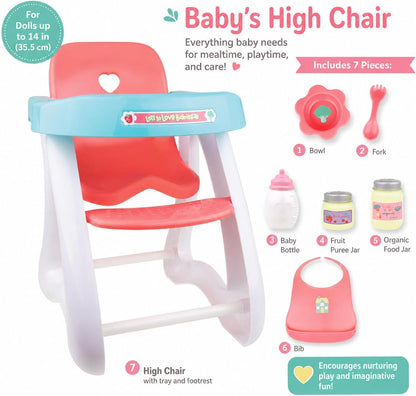 JC Toys - Cuna mecedora y accesorios para muñeca, perfectos para pe...