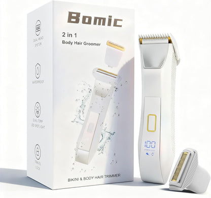 Trimmer eléctrico de bikini 2 en 1 para mujer, afeitadora de doble...