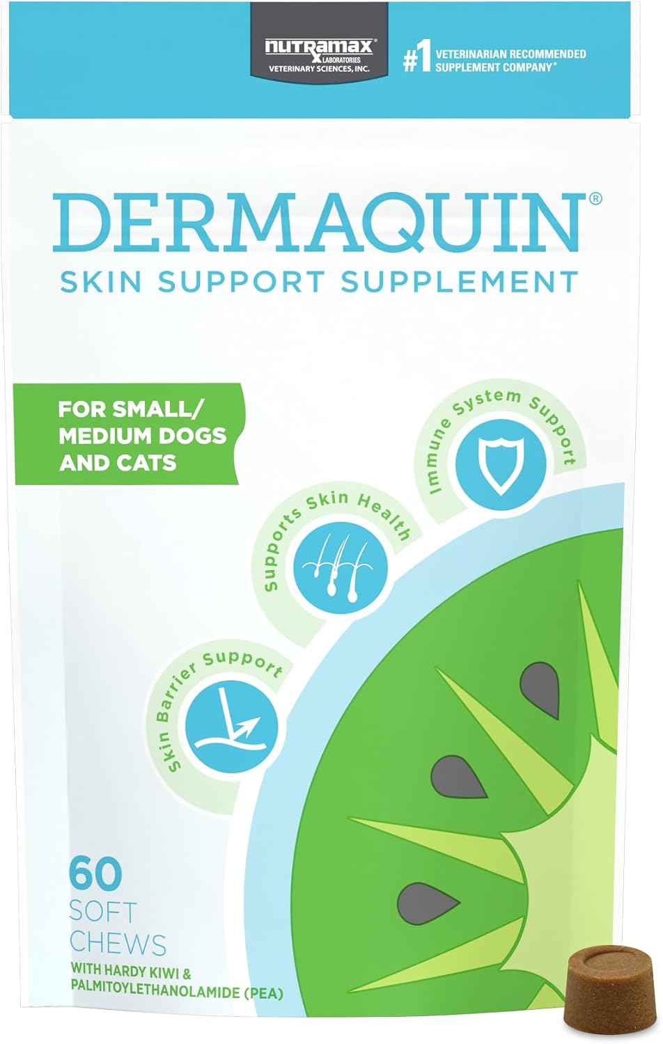 Nutramax Dermaquin Suplemento de Apoyo para la Piel para Perros y G...