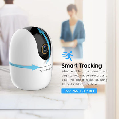 Amcrest Cámara WiFi de 4 MP para interiores, monitor de sonido y be...