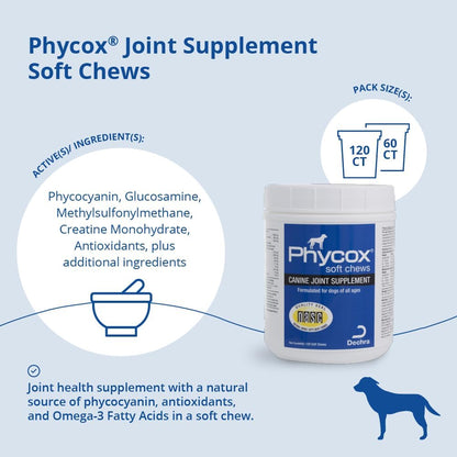 Phycox Suplemento para articulaciones de perro masticables suaves,...