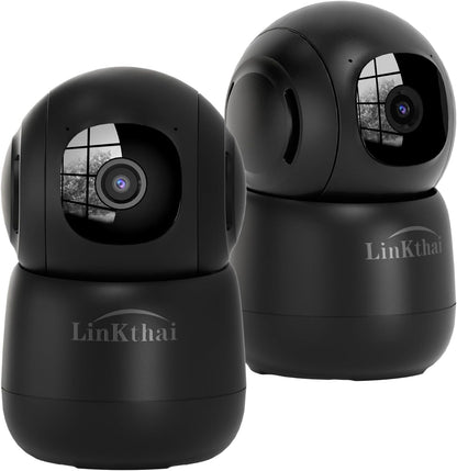 Linkthai Cámara interior, cámaras 2K para seguridad en el hogar con...