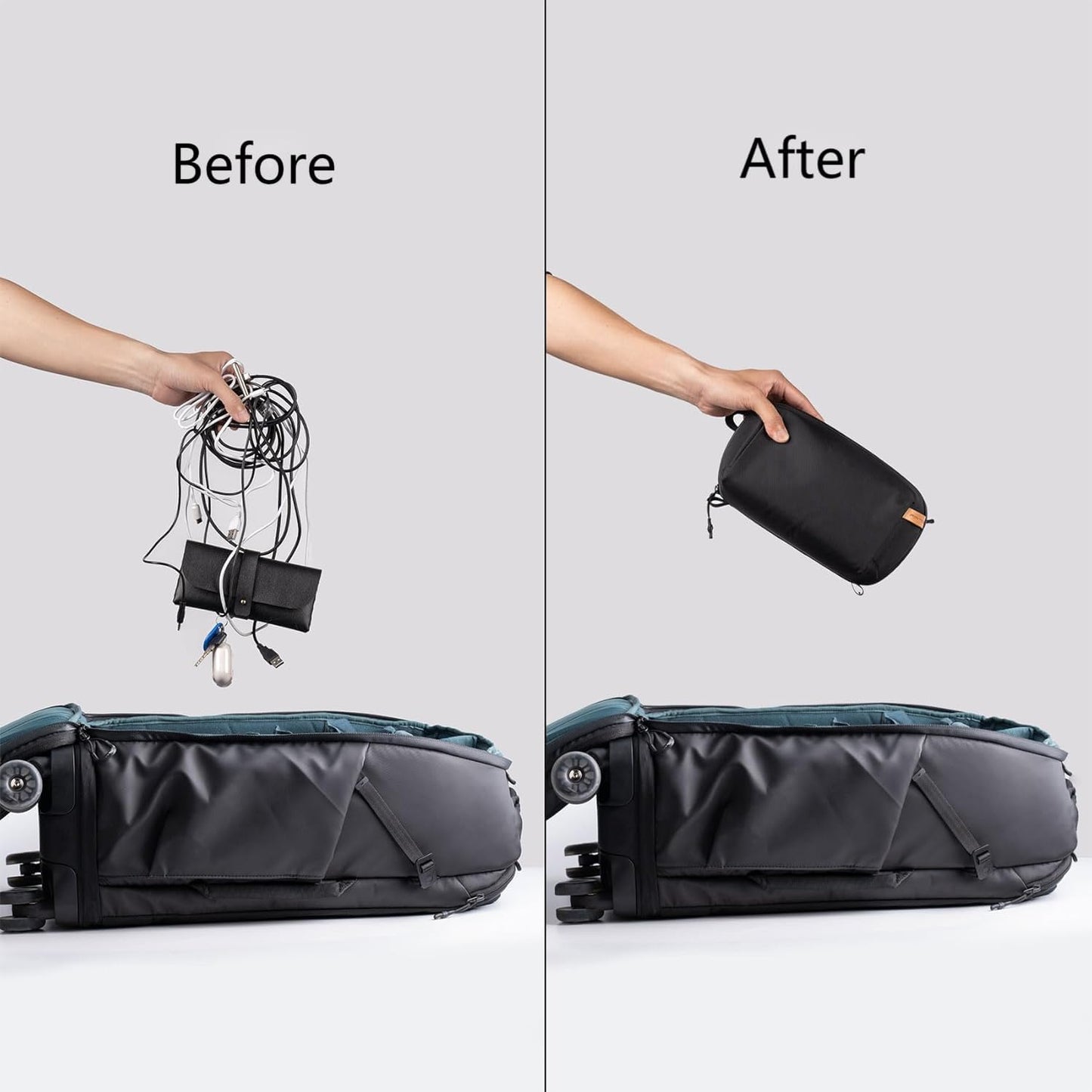 PGYTECH Organizador de tecnología de viaje, estuche impermeable, es...
