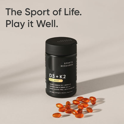 Sports Research Suplemento Vegano de Vitamina D3 + K2 con Aceite de...