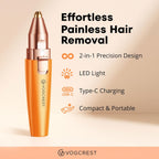 VG VOGCREST Recortadora Facial de Cejas: Depilación Facial Recargab...