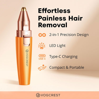 VG VOGCREST Recortadora Facial de Cejas: Depilación Facial Recargab...