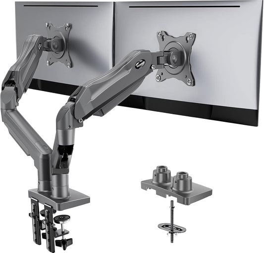 HUANUO - Soporte de escritorio para monitor doble, completamente aj...