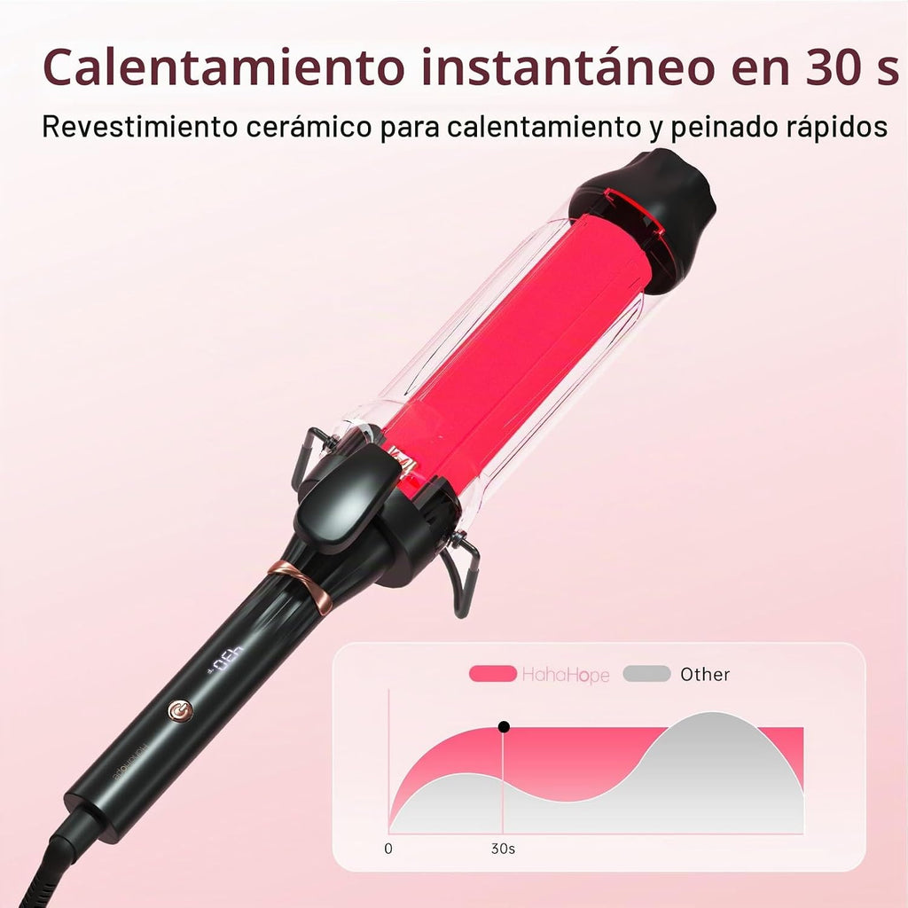 Hahahope Rizador de 2 pulgadas, barril extra grande para olas de pl...