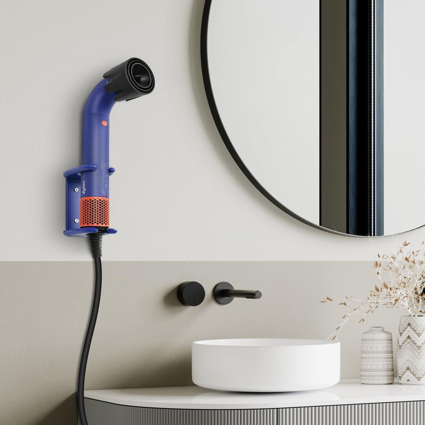Boweike Organizador de montaje en pared compatible con el secador d...