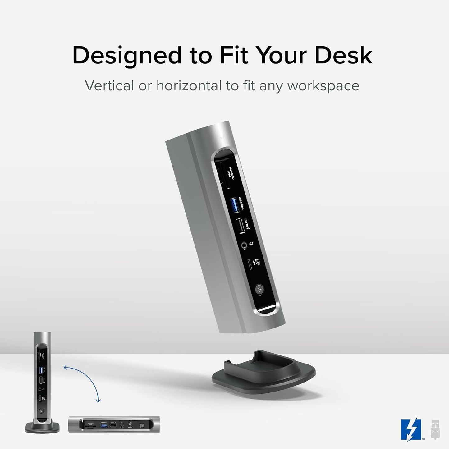 Plugable Base Thunderbolt 4 16 en 1: monitores 4K duales para MacBook Air/Pro M4/M5, carga de 100 W, 2 HDMI, 2 puertos DisplayPort, Ethernet 2.5G, 7 USB, lector de tarjetas MicroSD/SD, compatible con Windows y USB4