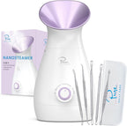 NanoSteamer - Vaporizador facial nano iónico grande 3 en 1 con cont...