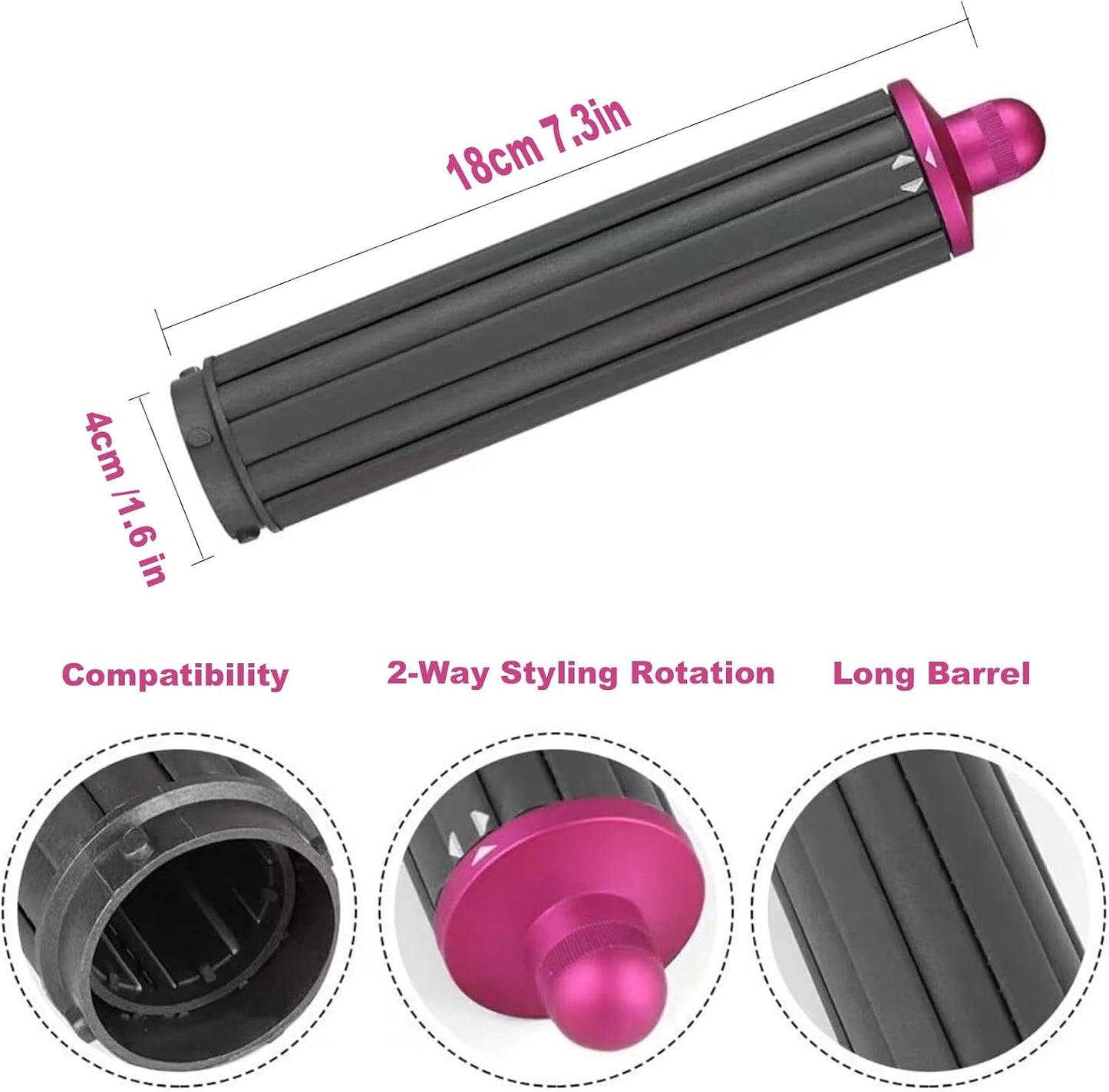 Cepillo voluminizador redondo grande para Dyson Airwrap Stylers (HS...