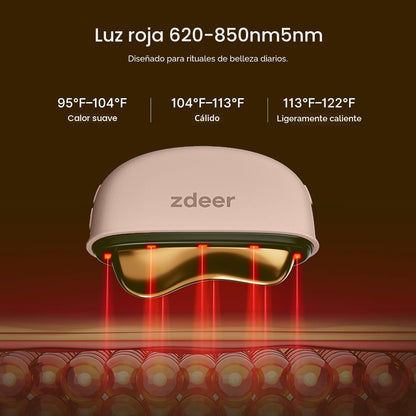 ZDEER Terapia de luz roja LED para masajeador facial y cuello, disp...