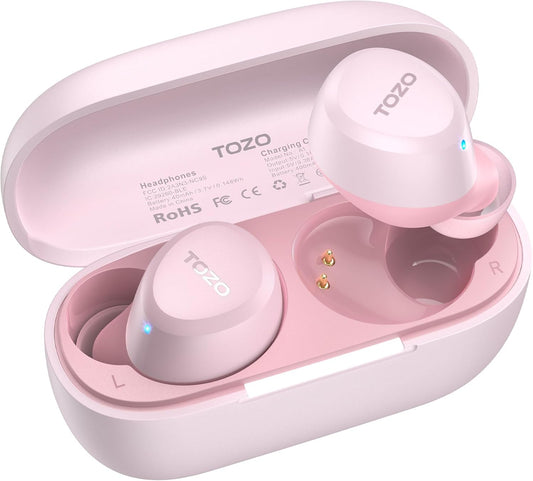 TOZO Auriculares inalámbricos A1 Bluetooth 5.3 de peso ligero en el...