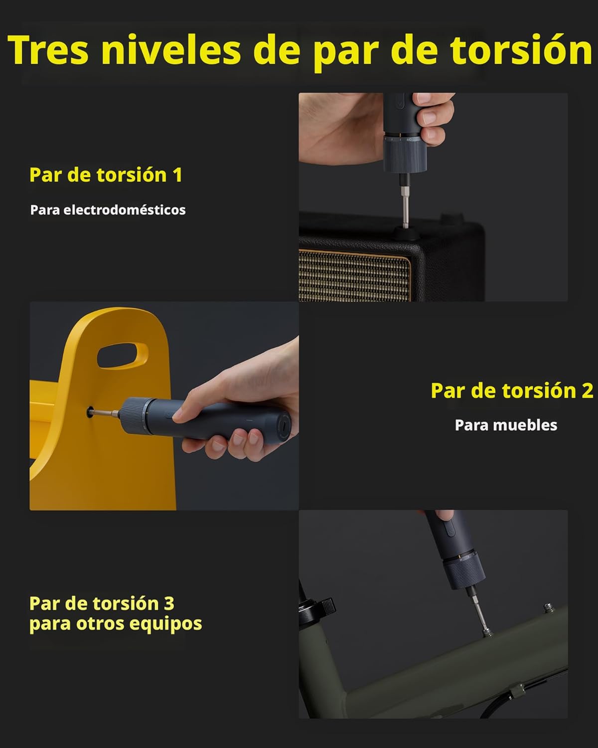 HOTO Juego de herramientas de 18 piezas, destornillador eléctrico c...