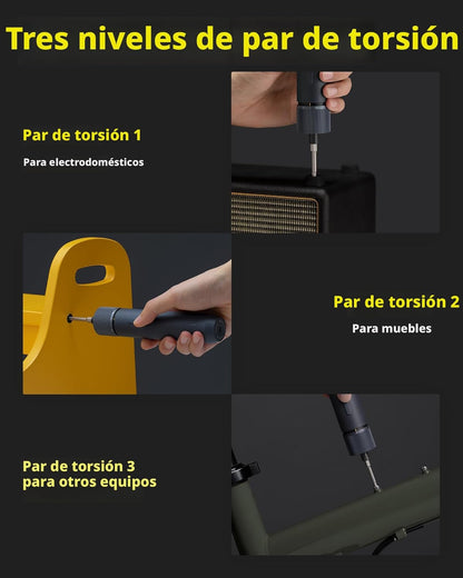 HOTO Juego de herramientas de 18 piezas, destornillador eléctrico c...