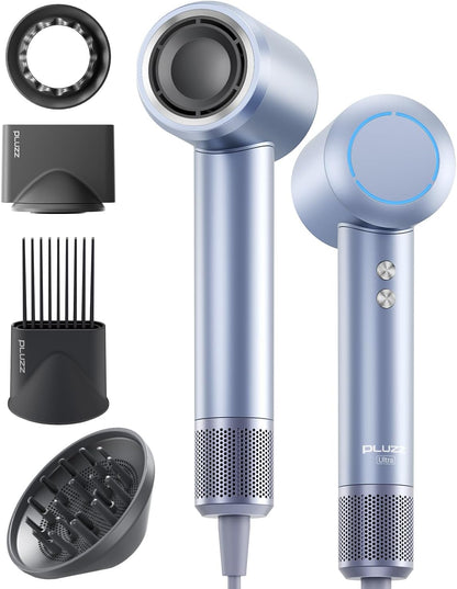 Secador de pelo con peine y accesorio difusor para cabello rizado,...