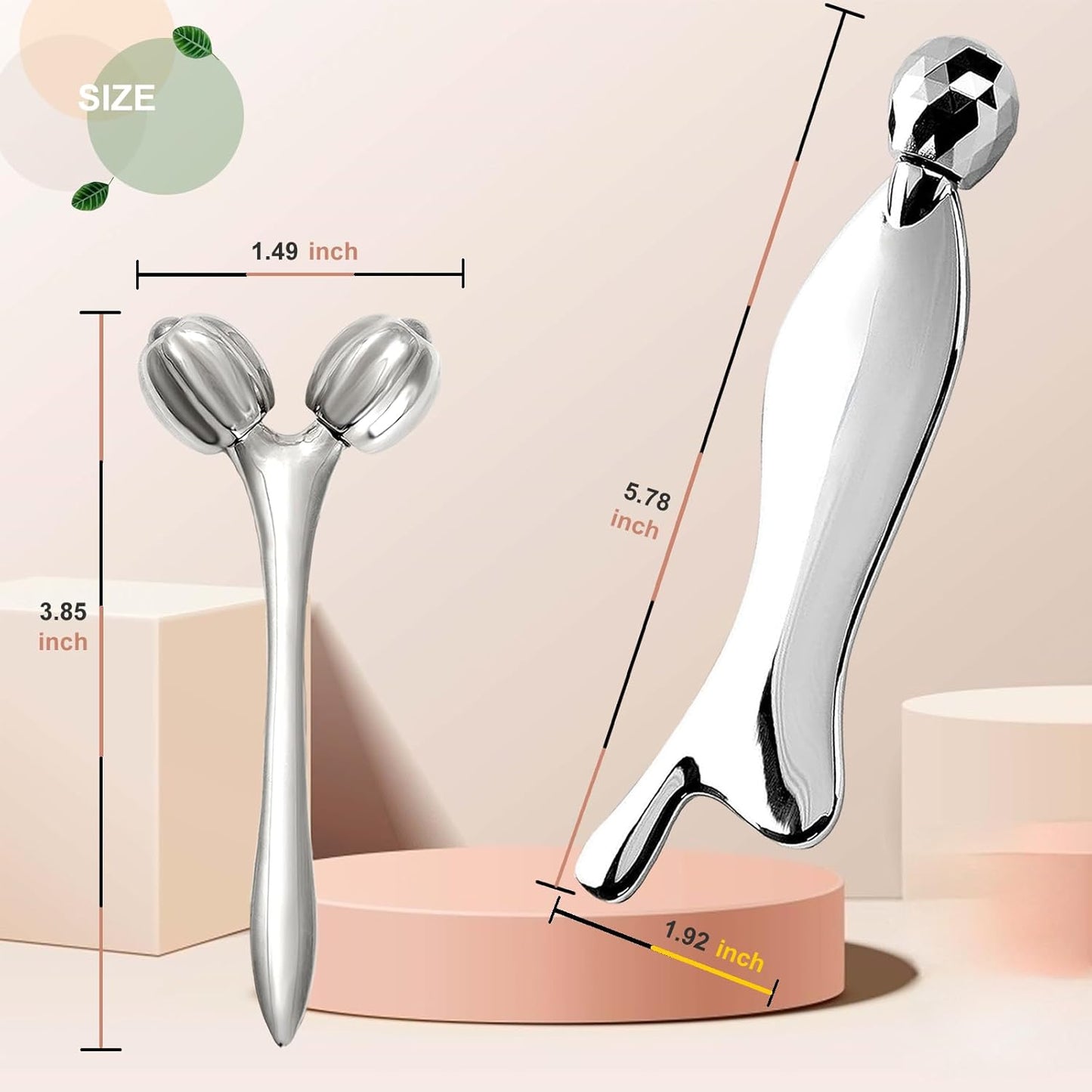 Hysotok Masajeador de rodillo facial y corporal - Herramienta Guash...