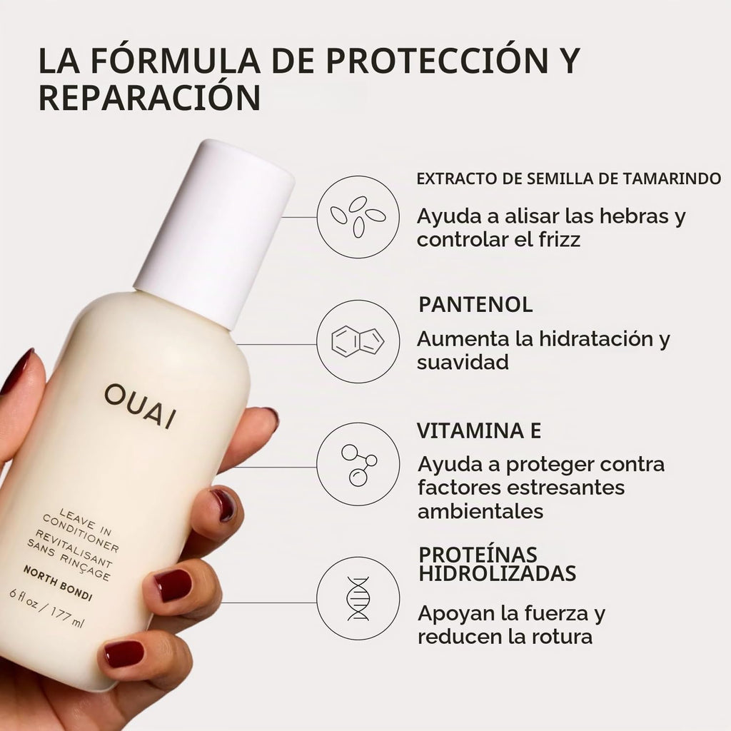 Acondicionador sin enjuague multitarea OUAI - Aroma St. Barts - Tam...