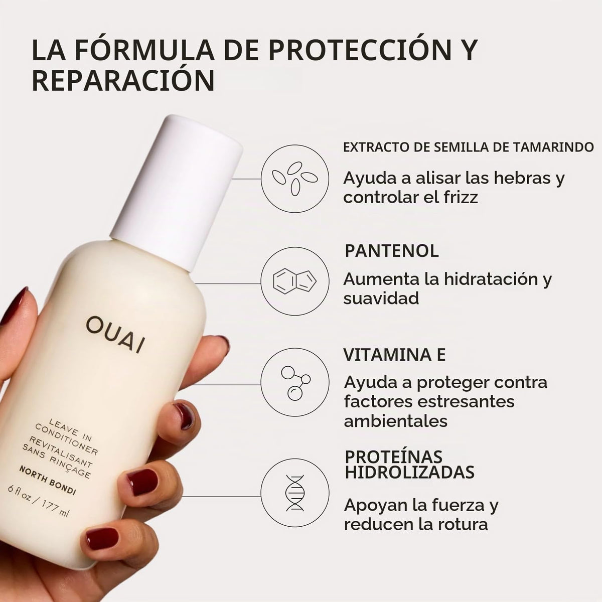 Acondicionador sin enjuague multitarea OUAI - Aroma St. Barts - Tam...