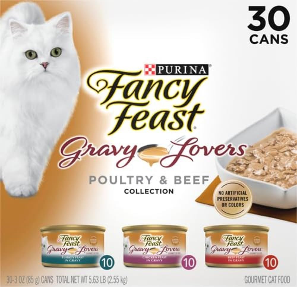 Fancy Feast Purina Gravy Lovers Poultry and Beef Grilled Gourmet We...