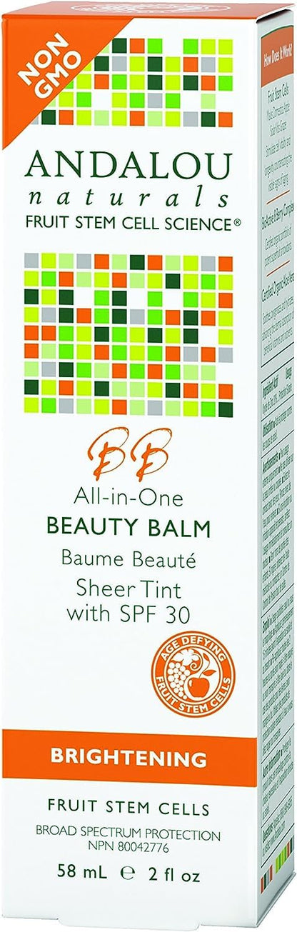 Andalou Naturals Sheer Tint Spf 30 Vitamina C Beauty Balm, 2 Fz