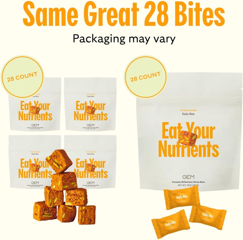 GEM Daily Bite para mujeres y hombres, con más de 20 vitaminas, min...