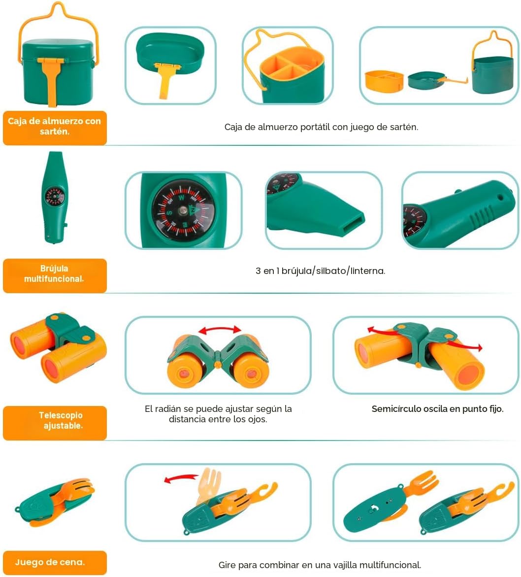 Meland Juego de Campamento para Niños con Tienda - Juguetes para Ni...