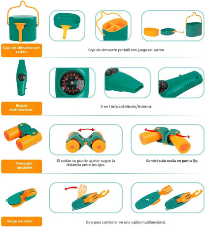 Meland Juego de Campamento para Niños con Tienda - Juguetes para Ni...