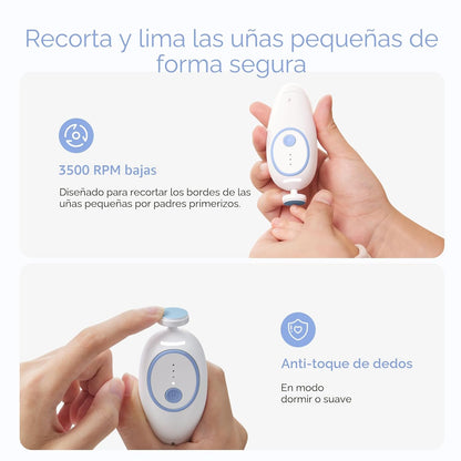 Momcozy Lima eléctrica de uñas para bebé, recortadora de uñas eléct...