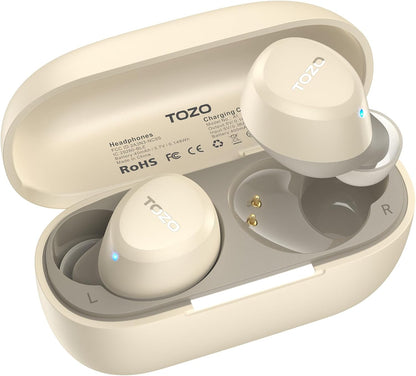 TOZO Auriculares inalámbricos A1 Bluetooth 5.3 de peso ligero en el...