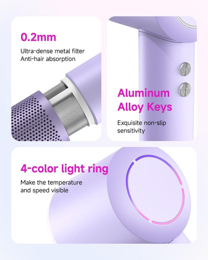 Secador de Pelo con Peine y Accesorio Difusor para Cabello Rizado,...
