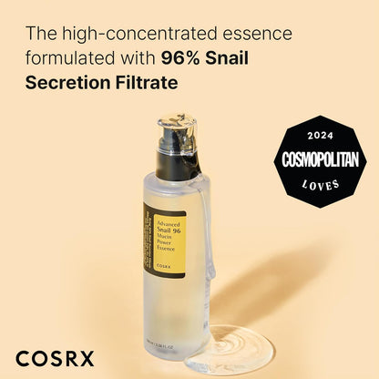 COSRX Snail Mucin Duo - Snail 92 Cream & Snail 96 Essence, Gel Hidratante Facial Diario y Suero Hidratante para el Rostro con Filtrado de Secreción de Caracol, Cuidado de la Piel Coreano