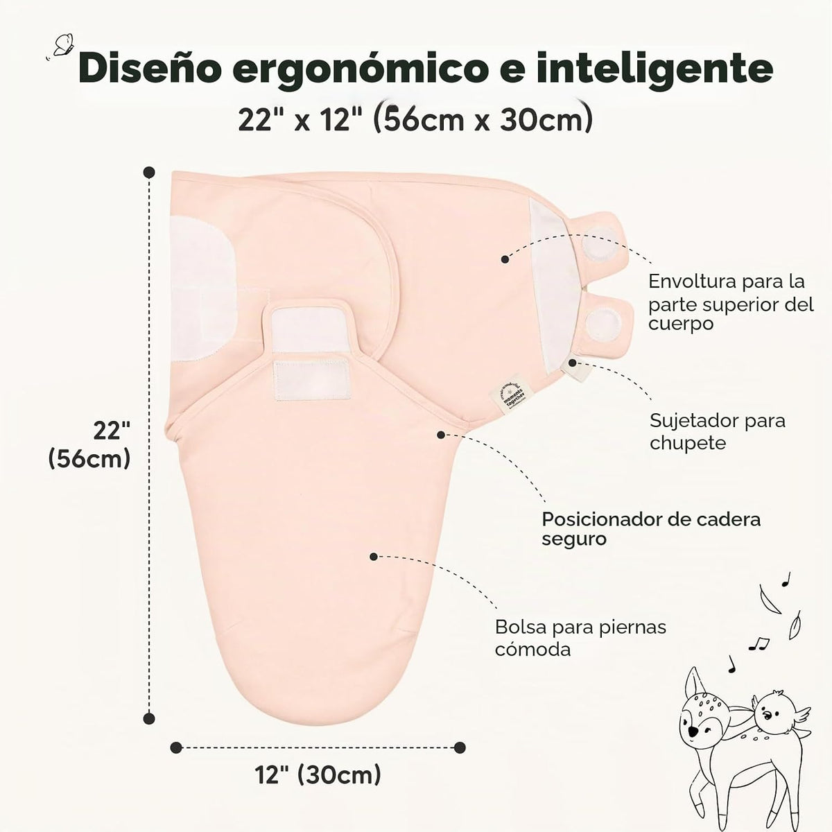 Paquete de 3 mantas orgánicas para dormir para bebé, para recién na...