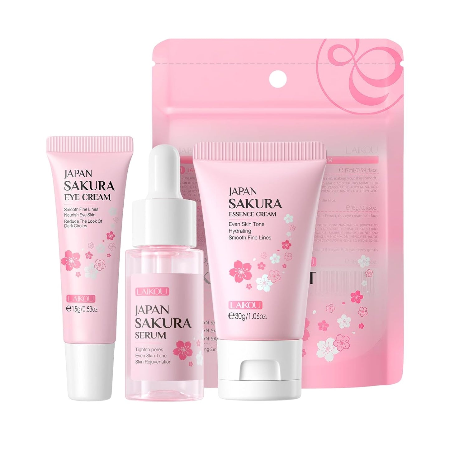 LAIKOU Juego de Cuidado de la Piel JAPAN SAKURA - Juego de regalo d...