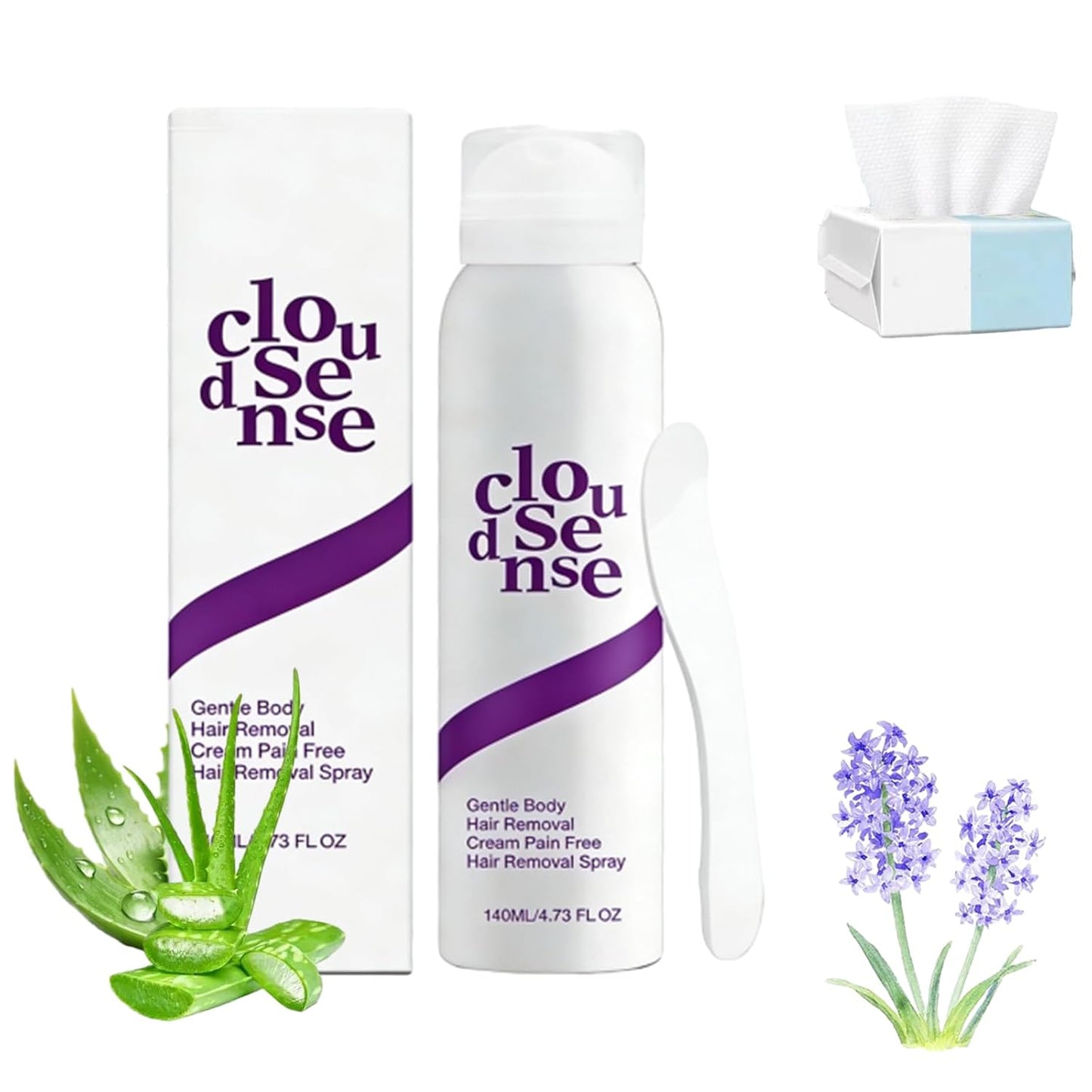 Kit de depilación corporal suave, spray de depilación suave, crema...