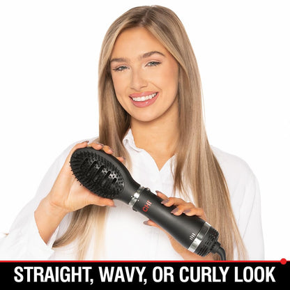 CHI Volumizer - Cepillo de soplado 4 en 1, secador de pelo que crea un cabello suave, sedoso y brillante, cuatro accesorios intercambiables para un estilo versátil, color negro