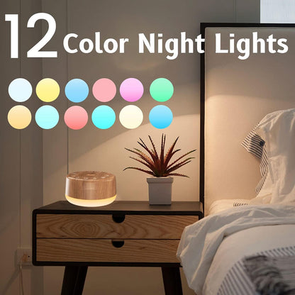 Máquina de Ruido Blanco Easysleep con 25 Sonidos Relajantes y Luces...