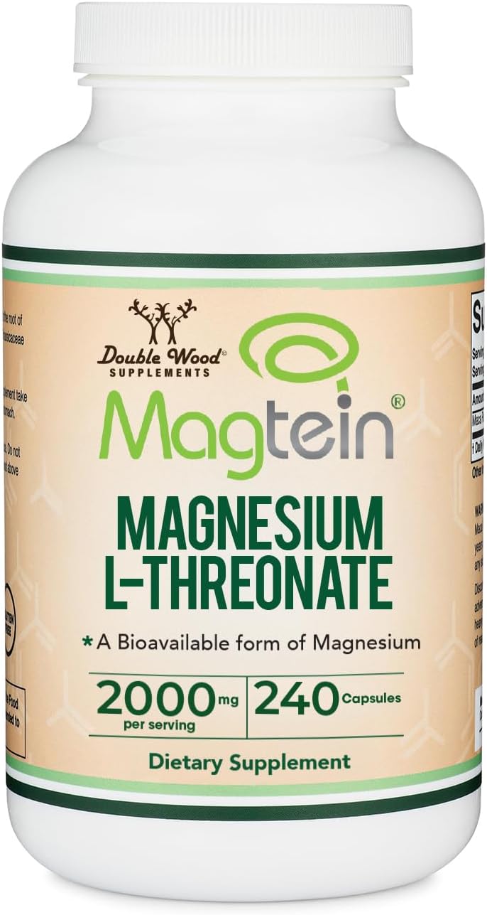 Magnesium L Threonate, Magteína 240 cápsulas \u2013 2,000 mg por po...