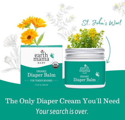 Earth Mama Bálsamo orgánico para pañales de 2 onzas | Crema de paña...