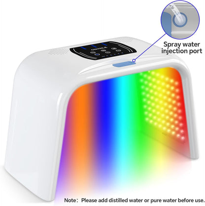 Holsn Terapia de luz LED para la cara y el cuerpo con spray de 7 co...