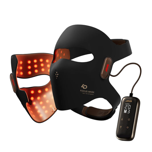 JOVS Máscara de terapia de luz láser 4D, color negro