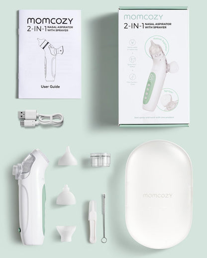 Momcozy BreezyClear™ Aspirador nasal eléctrico 2 en 1 para bebé con...