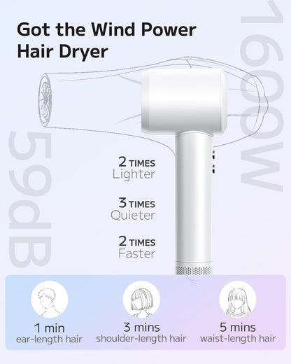 Secador de pelo, secador de pelo iónico de alta velocidad para seca...
