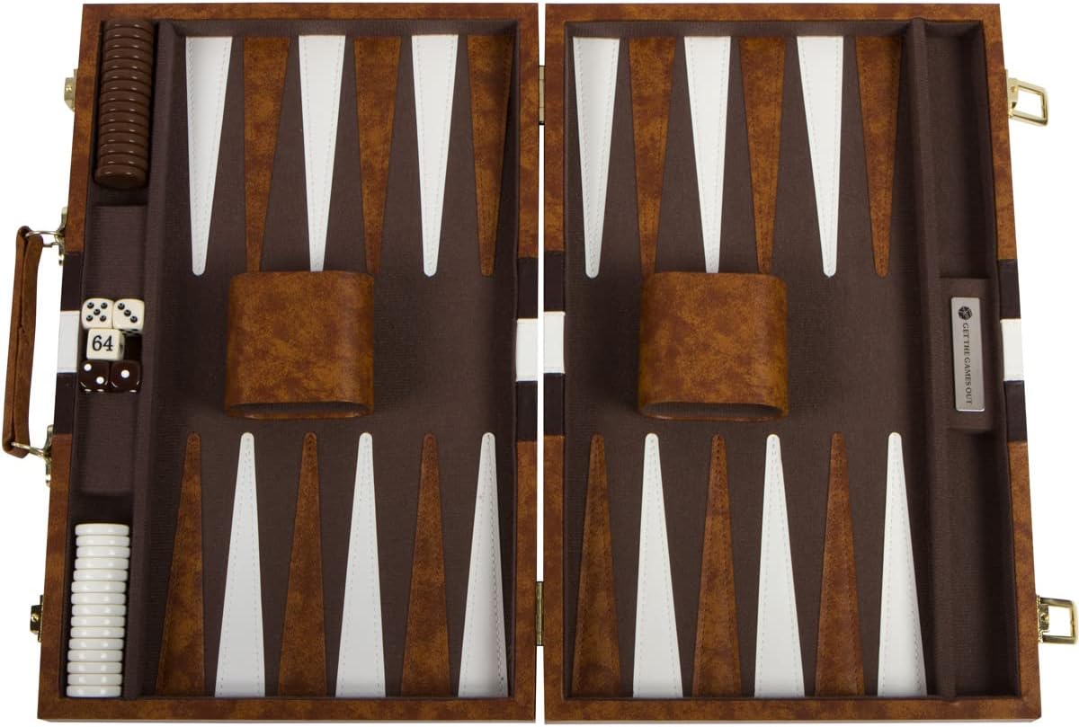 Juego de mesa de Backgammon con estuche, disponible en tamaños pequ...