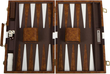 Juego de mesa de Backgammon con estuche, disponible en tamaños pequ...